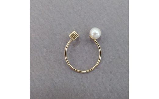 20-41伊勢志摩あこや本真珠リング(バケットカット)G