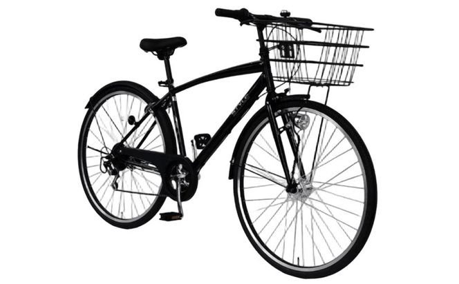 099X342-1 STYLE KIX  カゴ付きクロスバイク276 ブラック【27型 自転車 完成品 組み立て不要 アウトドア サイクリング じてんしゃ 通勤 通学 新生活】