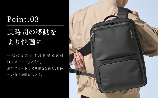 トンドブレンド バックパック グレー FW03-105 / リュック リュックサック ビジネスリュック ワンタッチ開閉 荷重分散 キーロック 防水 キャリー通し メンズ レディース バッグ かばん カバン 鞄 tondo アートフィアー