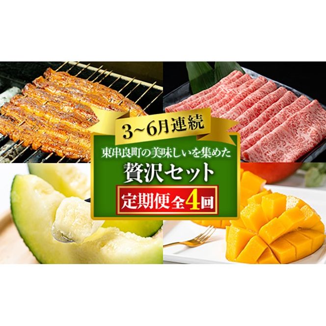 【1906105b】東串良町の美味しい！を贅沢に集めた4回定期便(3・4・5・6月) うなぎ 高級 ウナギ 鰻 国産 蒲焼 蒲焼き たれ 肉 牛肉 ロース しゃぶしゃぶ すき焼き マンゴー メロン アールスメロン 鹿児島 ふるさと【東串良町】