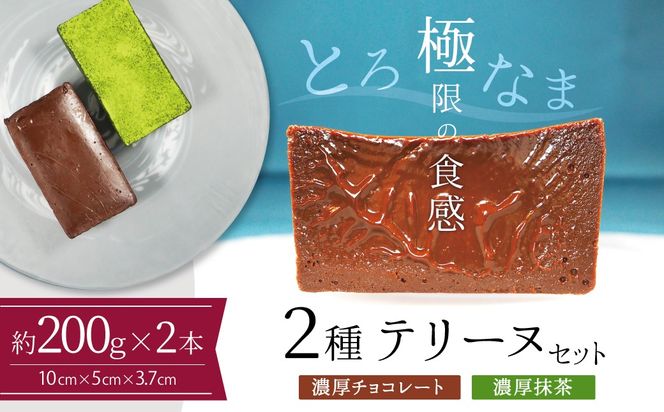 【テリーヌ専門店L】（約２００g）濃厚抹茶・濃厚チョコレート2種のテリーヌセット【グルテンフリー・保存料不使用】抹茶 スイーツ 西尾抹茶 H173-070