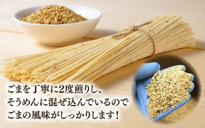 手延べ 白ごま 素麺 あごだし スープ 付 200g / 麺 乾麺 そうめん / 南島原市 / のうち製麺 [SAF014]