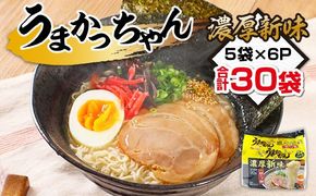 うまかっちゃん　濃厚新味　合計30袋（5袋×6P）ラーメン　とんこつラーメン　とんこつ　袋ラーメン　TY023