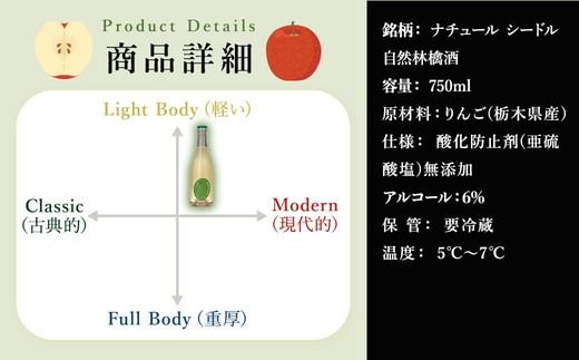 ドメーヌ･パーラー ナチュール シードル 自然林檎酒 750ml｜数量限定 せんきん 栃木県 さくら市 送料無料