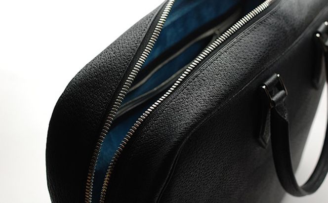 【GOMYO　LEATHER】猪革　ビジネスバック（黒） ファッション カバン バッグ 