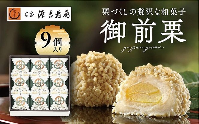 【宗家 源吉兆庵】栗をまるごと使用した『御前栗』9個セット ｜ 愛媛県 鬼北町 和栗 くり 高級 贅沢 和菓子 贈答用 季節限定 希少 旬の味 絶品　※離島への配送不可　※2026年1月中旬頃までに順次発送予定