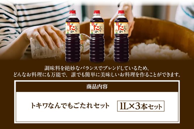 【なんでもごたれセット  1L×3本】甘辛料理の味付け 煮物 肉じゃが きんぴらごぼう すき焼き 照り焼き 大人気 ふるさと納税 送料無料 香美町 香住 兵庫県 トキワ 17,000円 16-20