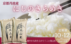 【定期便12回】令和7年産 にじのきらめき 10kg 美山町産 こと美山米