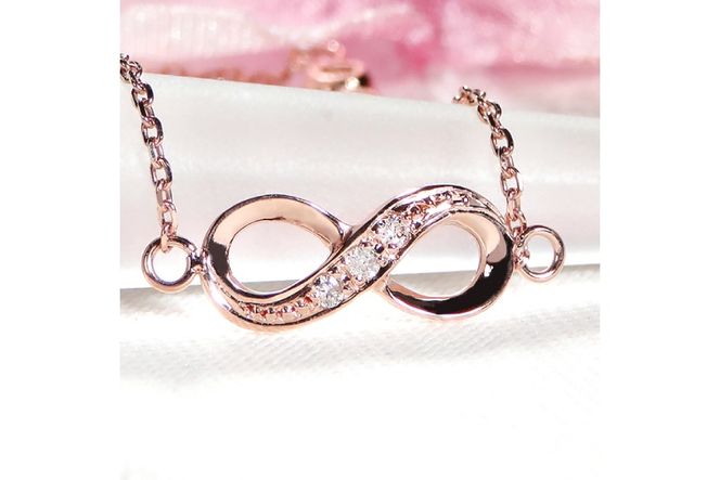 ブレスレット K18PG ピンクゴールド ダイヤモンド 0.23ct 無限大 ∞ インフィニティ 18金 チェーンブレスレット アクセサリー アクセ ジュエリー 【f185-k18pg】 [オーダーメイドジュエリーメイ 山梨県 韮崎市 20745208]