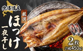 北海道産 ほっけ一夜干し（450～499g）×2枚 ｜ 釧路町の匠が贈る 北の至宝 ホッケ 干物 焼魚 焼き魚 白身魚 セット ひもの 魚干物 一人暮らし セット おかず 冷凍 スピード発送 すぐ届く 魚介類 海鮮 絶品 人気 ヒロセ すぐ発送 北海道 釧路町 釧路超 特産品