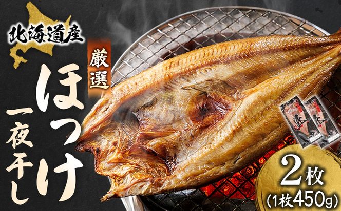 北海道産 ほっけ一夜干し（450～499g）×2枚 ｜ 釧路町の匠が贈る 北の至宝 ホッケ 干物 焼魚 焼き魚 白身魚 セット ひもの 魚干物 一人暮らし セット おかず 冷凍 スピード発送 すぐ届く 魚介類 海鮮 絶品 人気 ヒロセ すぐ発送 北海道 釧路町 釧路超 特産品