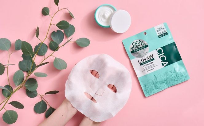 【4種セット】【LIHAW】リハウ ディープモイスチャークリーム+リハウ モイストリペアマスクN10枚入+リハウ モイスチャーローション+リハウ オールインワンジェル 糸島市 / 株式会社ピュール[AZA286] ツボクサ セラミド 敏感肌 乾燥肌 CICA シカ パック 化粧水 セット