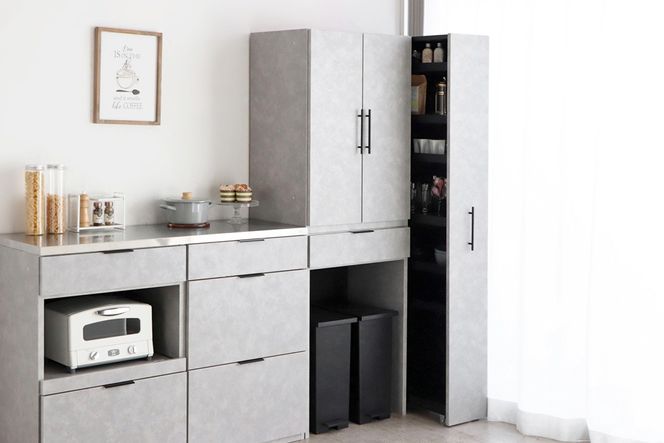 【東馬家具】モルタ隙間収納25H18 CR【キッチン リビング 隙間収納 国産 シンプル ふるさと納税】(H060691)