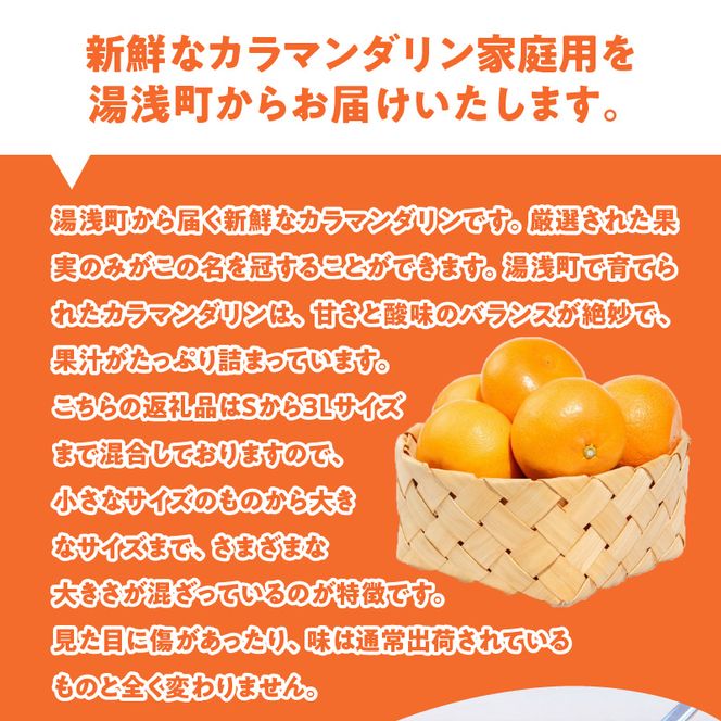 和歌山県産　カラマンダリン　約5kg　家庭用_ZE6503