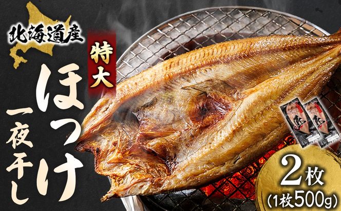 北海道産 ほっけ一夜干し（500～550g）×2枚 ｜ 釧路町の匠が贈る 北の至宝 ホッケ 干物 焼魚 焼き魚 白身魚 セット ひもの 魚干物 一人暮らし セット おかず 冷凍 スピード発送 すぐ届く 魚介類 海鮮 絶品 人気 ヒロセ すぐ発送 北海道 釧路町 釧路超 特産品