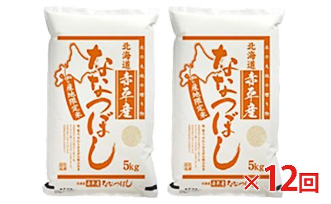 北海道赤平産 ななつぼし 10kg (5kg×2袋) 【12回お届け】 精米 米 北海道 定期便 お米 