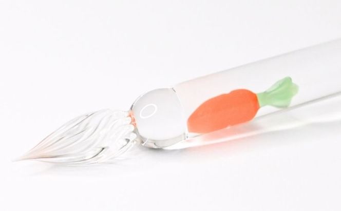 clarto　ガラスペンlavie（白うさあそび）　筆記用具 ガラスペン 硝子ペン 手作り ガラス 硝子 かわいい インク 手紙 日記 プレゼント ギフト 墨田区 東京都