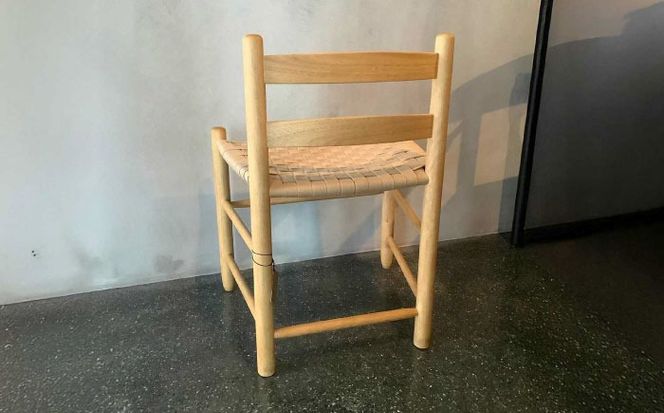 Arakaki木工房 ローバックチェア ラタン調 チェア 椅子 おしゃれ 木製 沖縄市 / コザ工芸館ふんどぅ[BCAU013]