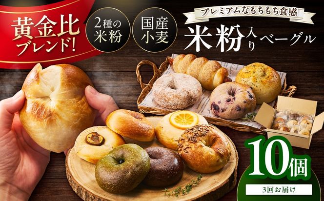 【3回定期便】京都のパン屋★ 京都 丹後もちもち米粉ベーグル 3ヶ月定期便 【訳あり】 	BT00036