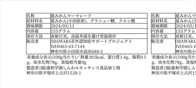 149-1868　期間限定　「小田原」夏みかんエード＆マーマレード