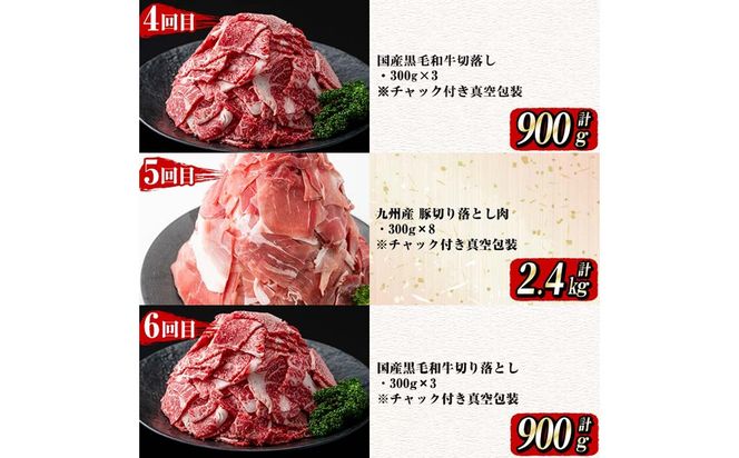 【定期便全12回】牛・豚堪能定期便(12ヶ月連続・計15.7kg超) t0194-002