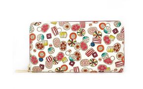 【文庫屋大関】 大容量　ぐるっとファスナーの長財布　飴【皮革工芸品】 ファッション小物 民芸品 