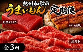 【全3回】まぐろ・うなぎ・和牛を楽しむ贅沢定期便B / 鮪 マグロ 刺身 鰻 ウナギ 蒲焼 熊野牛 肉 牛肉 和牛 黒毛和牛 赤身 こま切れ 【tkb387】