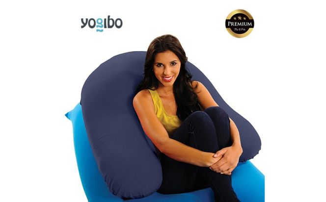 Yogibo Support Premium（ヨギボー サポート プレミアム）＜ネイビーブルー＞【ビーズクッション ビーズ 座椅子 椅子 クッション ビーズソファー ビーズソファ 新生活 プレゼント インテリア 家具 ベッド ゲーム】-[G786-4]