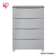 チェスト ウッドトップチェスト KDMG-564WT ライトグレー アイリスオーヤマ プラスチック ノックダウン 組立 リビング 収納 木製 タンス 箪笥 4段 雑貨 日用品 