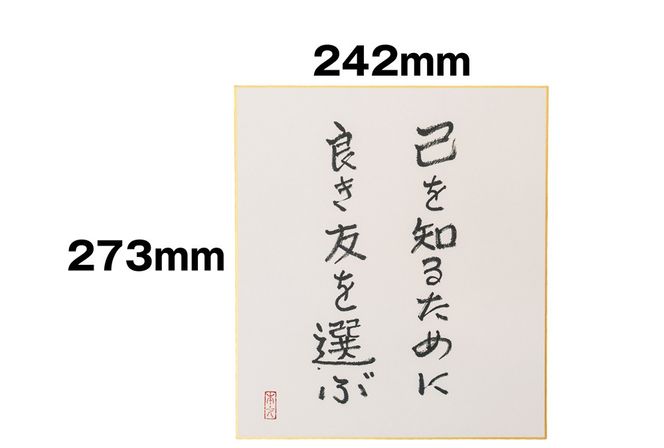 オールケアサイン色紙【己を知るために良き友を選ぶ】｜名言 格言 詩人 言葉 ことば 夢 勇気 元気 メッセージ [2567]