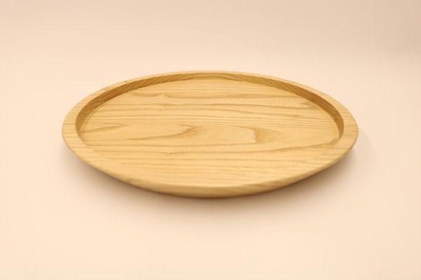 トレー お盆 丸 おしゃれ 木製 トレイ 無垢材 キッチン 雑貨 国産 栗の木 栗材 インテリア 藤枝家具 遊木舎 G133 トレイR [PT0012-000040]