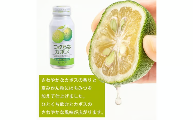 【60本】大人気かぼすジュース「つぶらなカボス 」(190g×30本×2ケース) はちみつ かぼす ドリンク ジュース 夏みかん かぼす カボス ノンアルコール 缶ジュース 特産品 家庭用 大分県 佐伯市 防災 常温【HD211】【さいき本舗 城下堂】