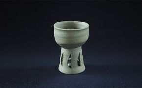 寒風須恵器 ジングルカップ（作：松川広己) 桐箱付 工芸品 食器 マグカップ 