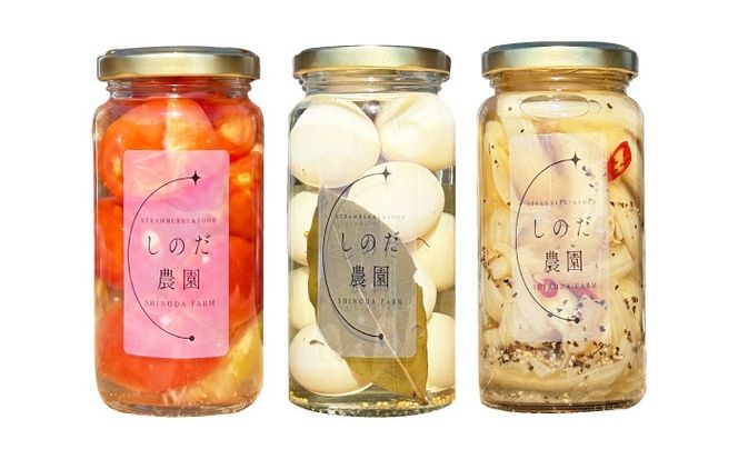 野菜ビネガーサラダ 3本（うずら・トマト・玉ねぎ黒胡椒） ビネガーサラダ 常備菜 おかず 愛西市 / しのだ農園-SHINODA FARM-[AECE012]