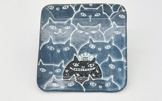 星猫キングを探せ 角皿 small【716】_HA1722