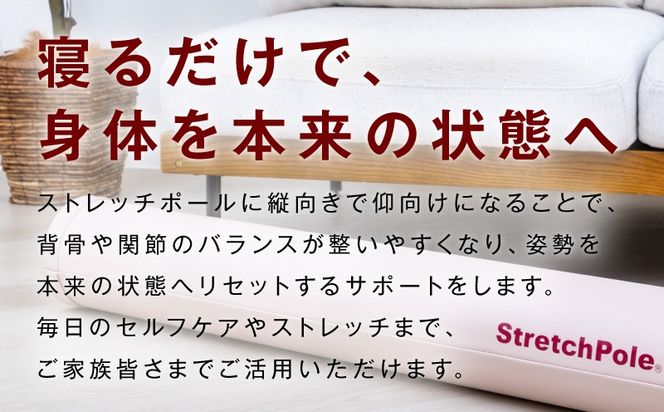 100F080 【LPN社製】ストレッチポールEX ピンクベージュ【正規品 セルフケア ストレッチ エクササイズ 腰痛 肩こり 体幹 コアトレ】