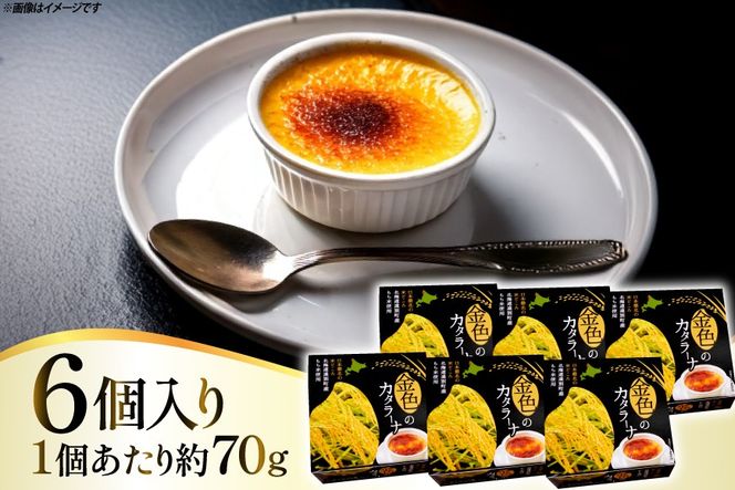金色の カタラーナ 6個入り [シーピーエス 北海道 砂川市 12260808] 冷凍 アイス クレームブリュレ ブリュレ ブリュレアイス スイーツ デザート 洋菓子 お菓子 菓子 もち米スイーツ