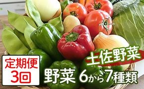 定期便3回「安芸ブランド」新鮮お野菜詰め合わせセット 6～7種類 | 人気 野菜 詰合せ 詰め合わせ セット 新鮮野菜 詰め合わせセット 野菜セット 季節の野菜 地元産 お取り寄せ おすすめ じゃがいも ジャガイモ 玉ねぎ 人参 たまねぎ タマネギ にんじん トマト きゅうり なす 旬野菜 新鮮 お試し 詰め合わせ 3ヶ月連続 3ヶ月定期便 野菜定期便 頒布会 安芸駅ぢばさん市場 高知県 安芸市