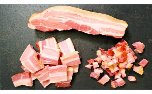 【 6ヶ月 定期便 】 燻製職人 風實 の 熟成 ベーコン 三昧 ( パラパラカット 厚切りカット ブロック ) 茨城県 銘柄豚 ローズポーク ブランド豚 豚肉 肉 お肉 ベーコン [AJ038ci]