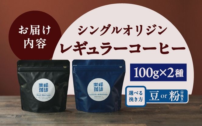【自家焙煎】コクと深みのコーヒー 2種セット 糸島市 / 楽峰珈琲ロースター / コーヒー / セット[ALR002]