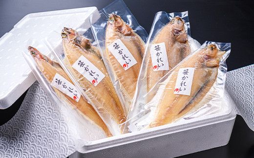 笹かれい一夜干し（ササカレイ、ヤナギムシカレイ）大サイズ 5尾セット　海鮮 魚介 魚介類 カレイ 一夜干し 150g～ 5尾 セット 冷凍　UO00065