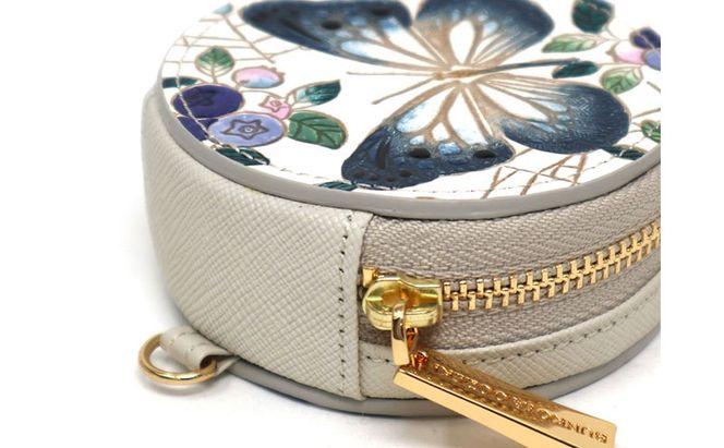 【文庫屋大関】マカロンポーチ ブルーベリーは願う＜ネイビー＞【皮革工芸品】 ポーチ ミニポーチ 小物入れ アクセサリー入れ イヤホン入れ 収納 保管ケース 手のひらサイズ  本革 革 皮革 工芸品 工芸 雑貨 ギフト プレゼント 日本製 東京