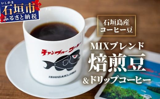 石垣島産コーヒー豆MIXブレンド ドリップパック10個と焙煎豆100g×4袋セット IW-3 【沖縄県石垣市 沖縄 沖縄県 琉球 八重山 八重山諸島 石垣 石垣島 送料無料 コーヒー チャンプルー コロンビア グアテマラ エチオピア 豆 コーヒー豆 ドリップ 農産物 高級コーヒー】