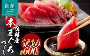 【訳あり】 函館産 本まぐろづくし マグロ 内容量 600g 天然 本まぐろ 赤身 刺身 お刺身 丼 海鮮 海鮮丼 ま印水産 マグロ界の王様 鮮やか 扱いやすい シンプル 濃い 旨味 黒い海のダイヤ 北海道 函館 送料無料 お取り寄せグルメ_HD109-010
