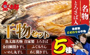 魚太郎名物 自家製とろさば入り 干物セット