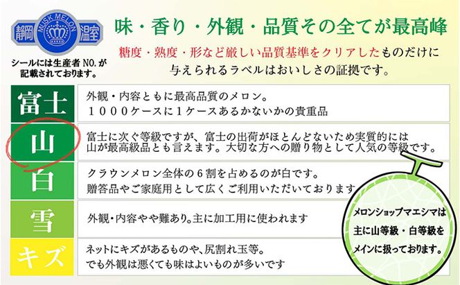 クラウンメロン【上（山等級）】中玉（1.3kg前後）2玉入り 定期便12ヶ月 人気 厳選 ギフト 贈り物 デザート グルメ 果物 袋井市 果物類 メロン青肉 フルーツ 12回 1年