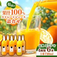 無添加・有田のジュース詰合せ720ml×6本・4種◇｜柑橘 果物 果汁 濃厚 セット 飲料 ドリンク 100% 国産 選べるジュース 詰め合わせ 産地直送 美浜町
※着日指定不可
※北海道・沖縄・離島への配送不可