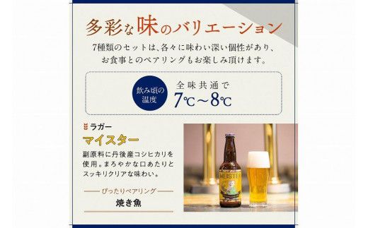 丹後のクラフトビール TANGO KINGDOM Beer® 7本セット　セット ビール 飲み比べ 詰め合わせ ご当地ビール クラフトビール 地ビール ビール 人気　TO00130