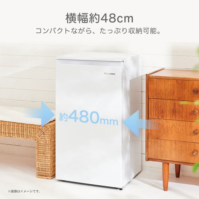 Hisense ハイセンス 小型 冷凍庫【設置費込み】幅48cm 61L セカンド冷凍庫 直冷式 7段温度調整可能 耐熱天板 静音 前開き 1ドア HF-A60JWホワイト 人気 おすすめ 家電 送料無料  141305_KC47