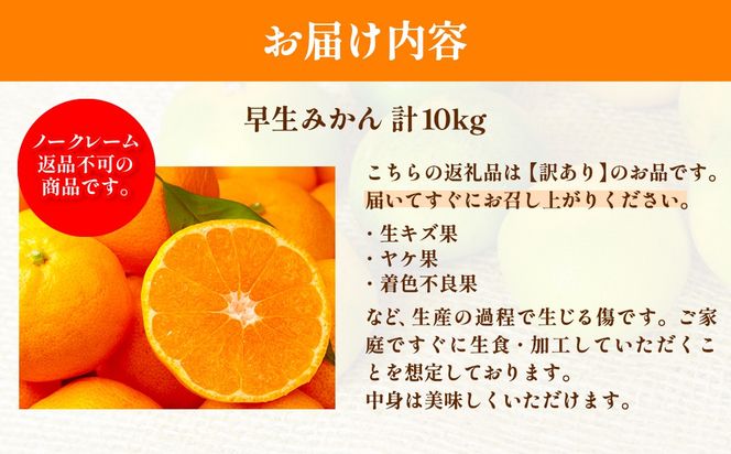 【先行予約】浅野農園の早生みかん 訳あり計10kg ※離島への配送不可（2026年11月上旬～11月中旬頃に順次発送予定） IKTAC013